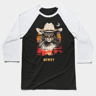 Cat Cowboy Adventures Paw-some Baseball T-Shirt